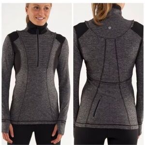 Lululemon Run Your Heart Out Hearher Black Pullover Size 4